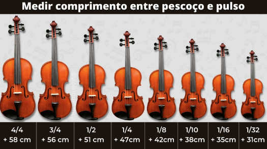 Como escolher o tamanho certo de um violino Violino Didático